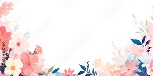 Wedding floral flowers background banner backdrop Anniversary art, generated ai 