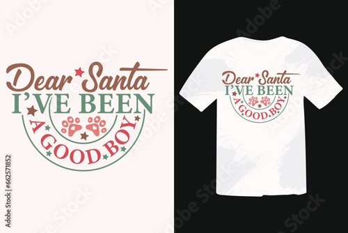 Funny Christmas Dog Saying EPS t-shirt Design. Calligraphy phrase for Christmas. Good for T shirt print, poster, greeting card, banner, and gift design