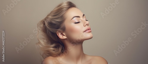 Gorgeous woman at spa With copyspace for text