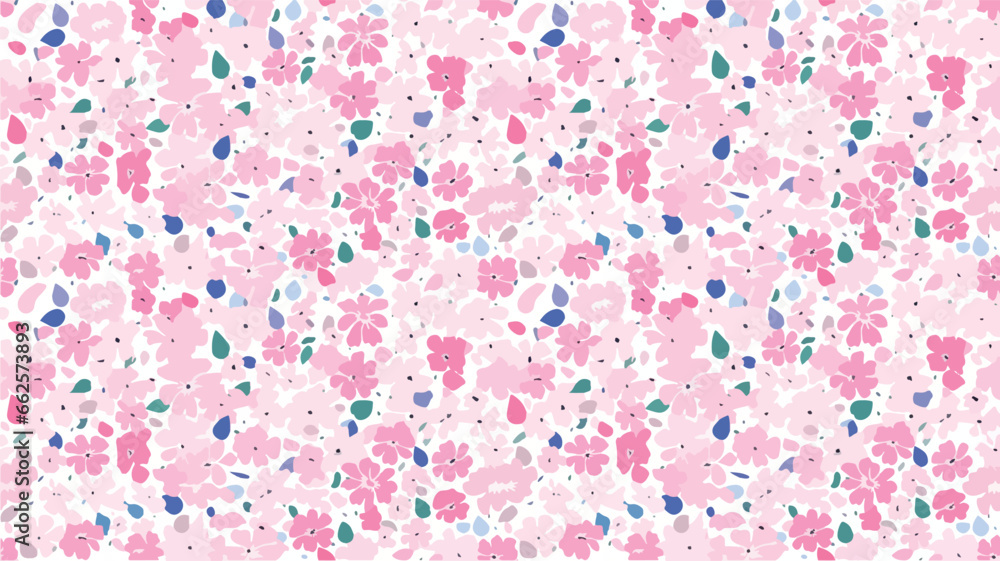 seamless ditsy flowers repeating pattern, tiny flowers pattern, ditsy, liberty , meadow, floral - obrazy, fototapety, plakaty 