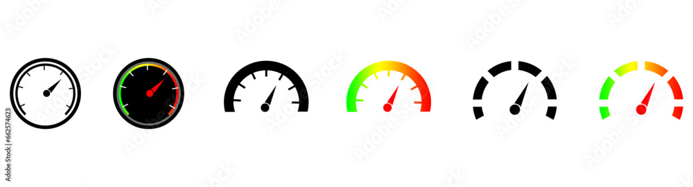 Line Speedometer Icons. vector isolated. Line Speedometer Icons. vector isolated.