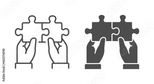 Compromise icons on white background. Vector illustration.