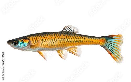 Beautiful Colorful Guppy Fish Isolated on Transparent Background PNG.