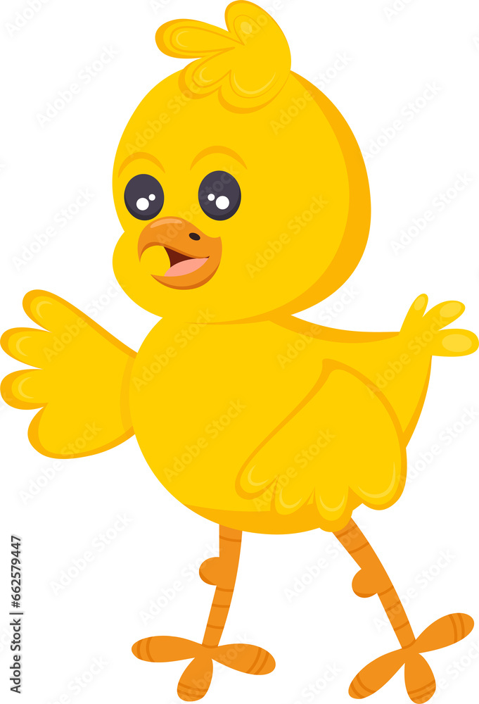 Isolated baby chick cartoon character Isolated baby chick cartoon character