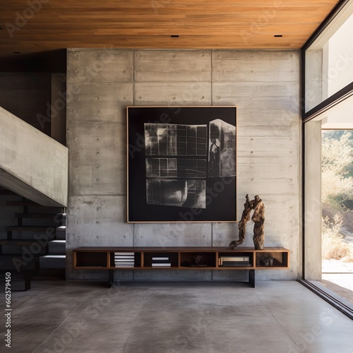 Dense lattice concrete walls of six solid black art Brazilian modern architecture