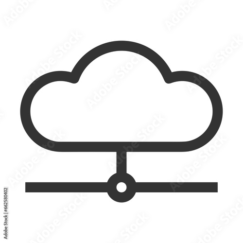 Cloud storage icon symbol vector image. Illustration of the database server hosting cloud system digital design image