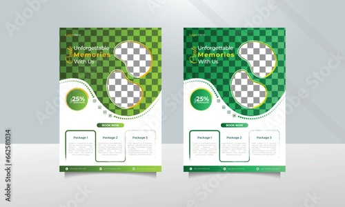 Travel poster or brochure design layout, flyer, pamphlet for travel agency.