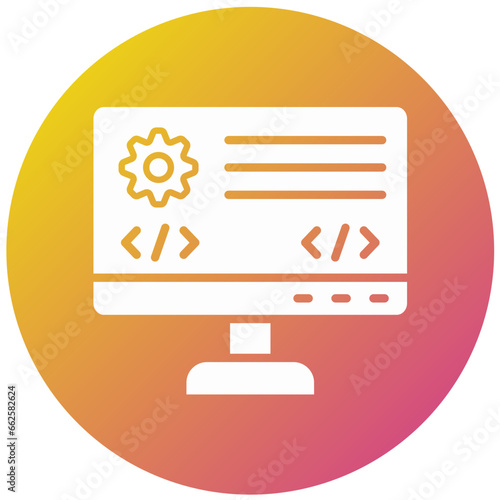 Backend Vector Icon Design Illustration