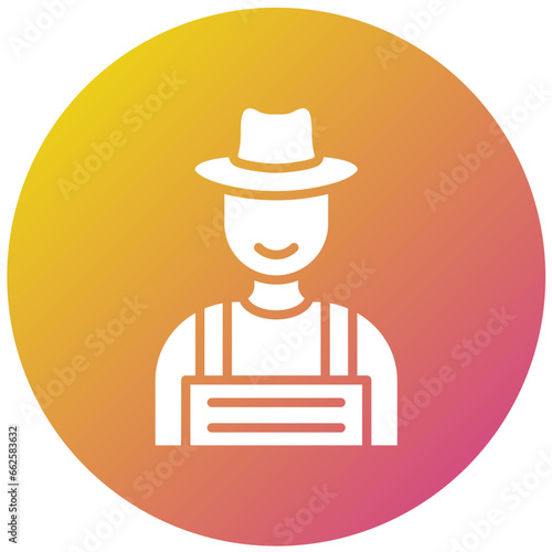 Farmer Vector Icon Design Illustration