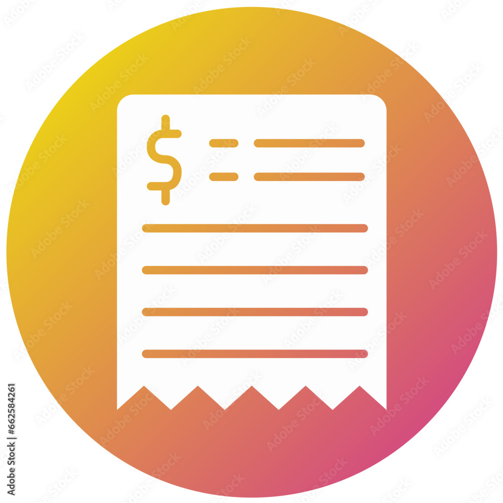 Receipt Vector Icon Design Illustration Receipt Vector Icon Design Illustration
