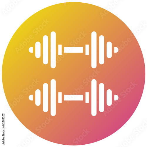 Barbell Vector Icon Design Illustration