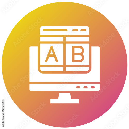 Ab testing Vector Icon Design Illustration