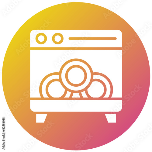 Dishwasher Vector Icon Design Illustration