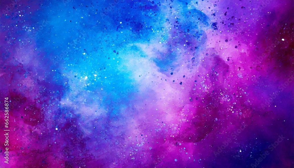 Fototapeta premium abstract background with bubbles, A Galaxy's Tale: Purple and Blue Abstract with Spots