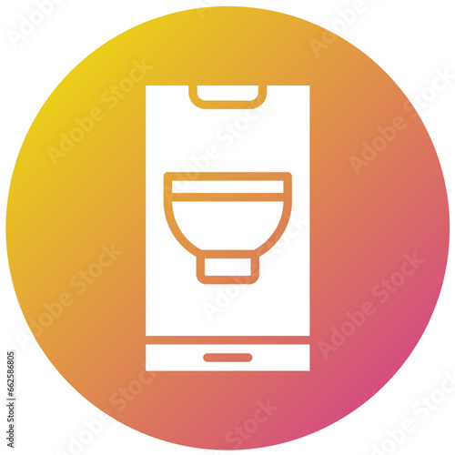 Mobile Recipe Vector Icon Design Illustration
