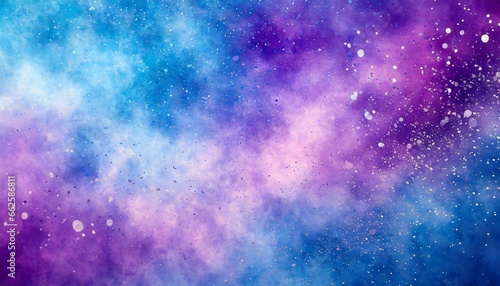 abstract background with bokeh, Galactic Symphony: Purple and Blue Abstract Canvas
