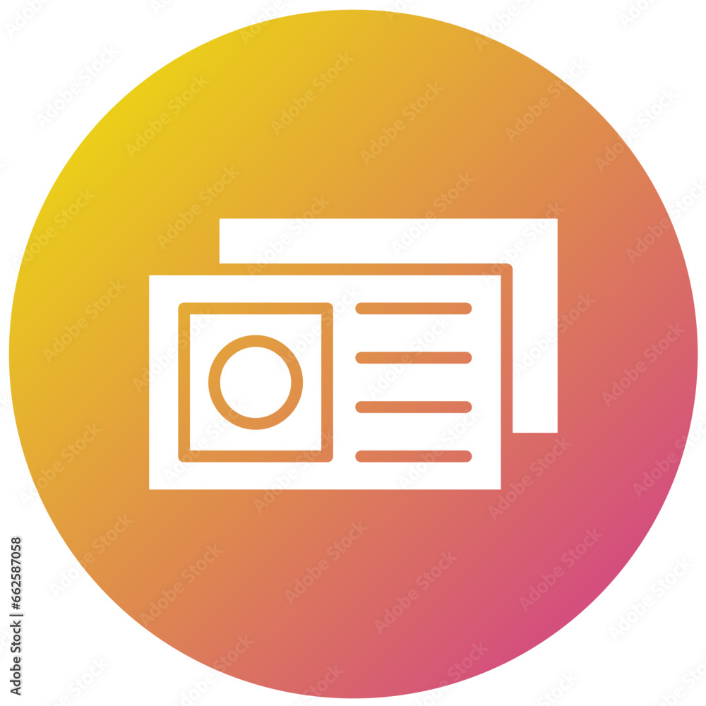 Postcard Vector Icon Design Illustration Postcard Vector Icon Design Illustration