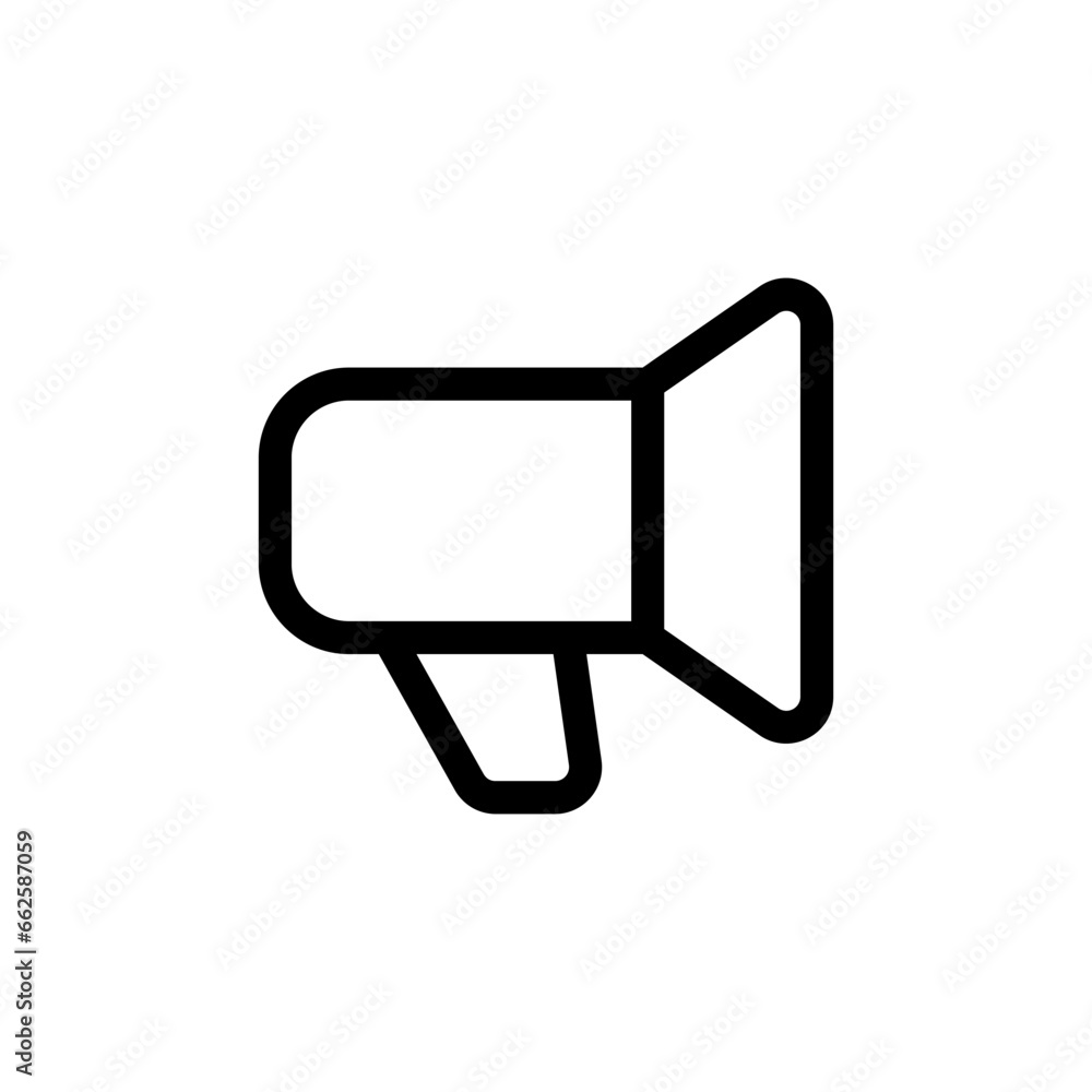 Toa Megaphone line icon vector design template and ilustration with editable stroke Toa Megaphone line icon vector design template and ilustration with editable stroke