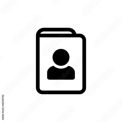 Contact people line icon vector design template and ilustration with editable stroke