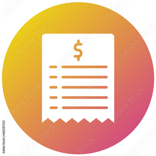 Bill Vector Icon Design Illustration