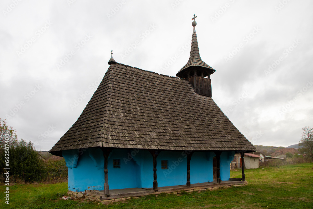 An old small traditional church from a village in Romania, Eastern Europe