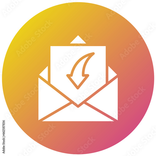 Receive Mail Vector Icon Design Illustration