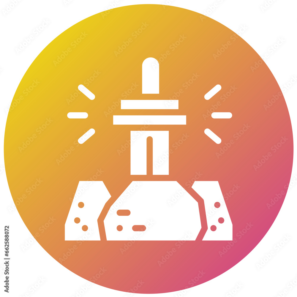 Excalibur Vector Icon Design Illustration Excalibur Vector Icon Design Illustration