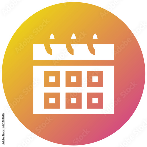 Calendar Schedule Vector Icon Design Illustration
