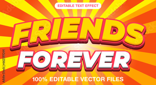 Friendship Forever 3d style editable text effect