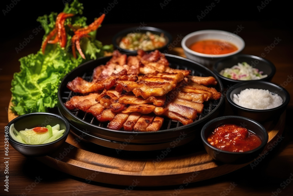 Samgyeopsal Grilled pork belly a popular Korean food