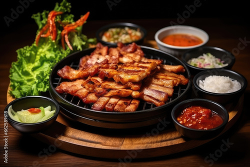 Samgyeopsal Grilled pork belly a popular Korean food