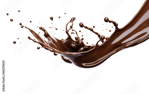 Throwing a Splash Chocolate Isolated on Transparent Background PNG.