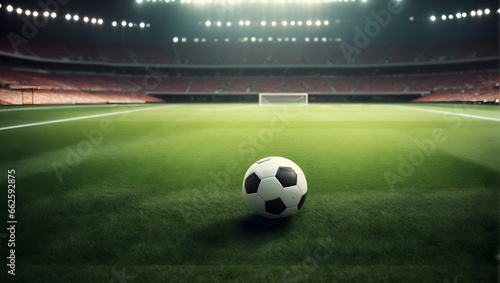 soccer ball on stadium