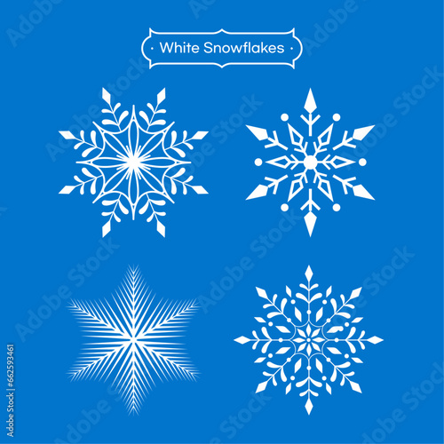 Snowflakes new year and christmas decoration vector image