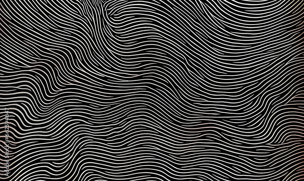 Mesmerizing Black and White Wave Patterns. generative ai