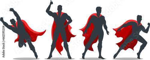 Superhero in different poses