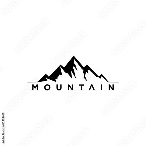 Montain logo design. Landscape  Outdoor design template. Vector illustration concept