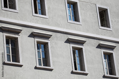 Facade of a building with windows