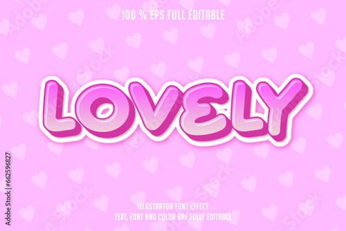modern lovely  editable font text effect, editable text graphic syle