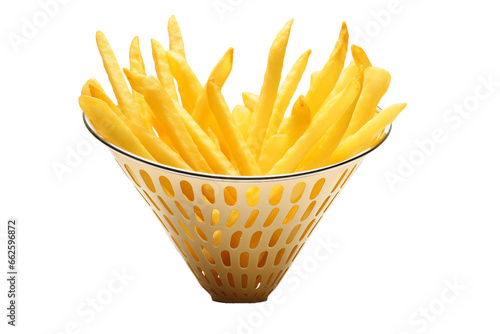 French Fry Funnel isolated on transparent background, Generative Ai