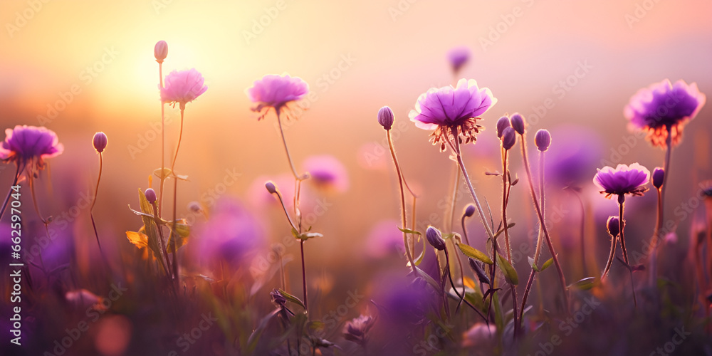 field of flowers,
Landscape of nature background, 
Lush Natural Beauty
