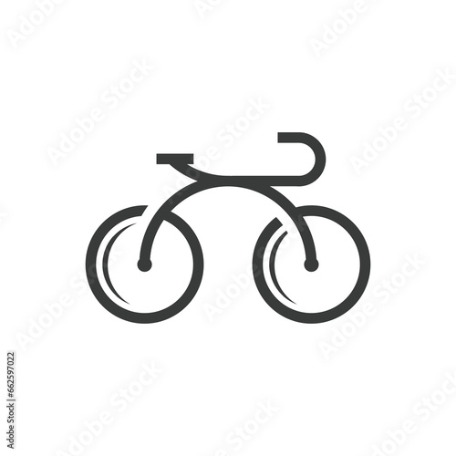 Bicycle logo concept icon vector, simple bicycle line logo