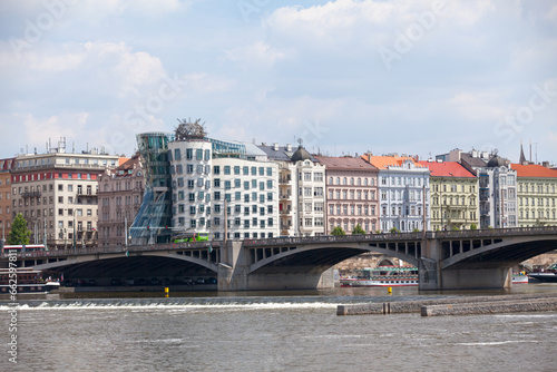 The Jirásek Bridge in Prague photo