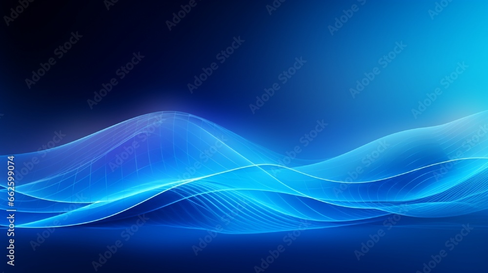 Web page with an abstract graphic in blue rhythm and wavy lines using digital technology generated background for PPT Web page with an abstract graphic in blue rhythm and wavy lines using digital technology generated background for PPT