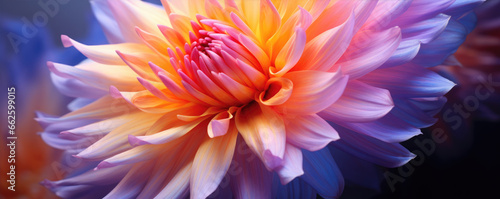 Close up detailed macro of beautiful flower