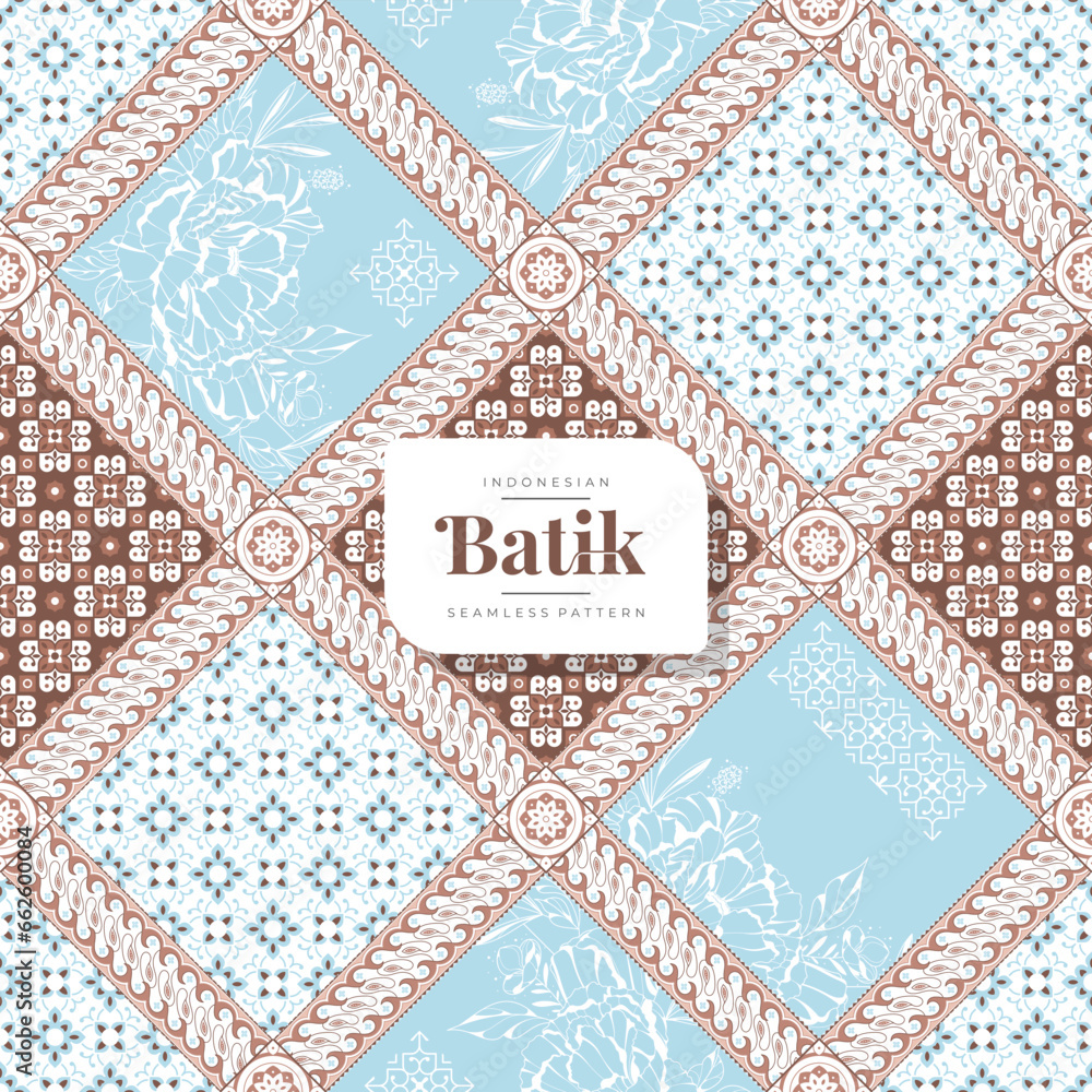 Obraz premium decorative batik seamless pattern 3