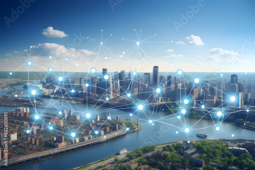 Smart connected city with data network