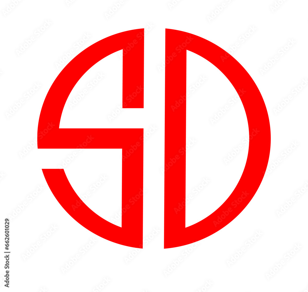 Giving vector concept or isolated logo. Monogram letter sd , Logo or business logo or company logo Giving vector concept or isolated logo. Monogram letter sd , Logo or business logo or company logo