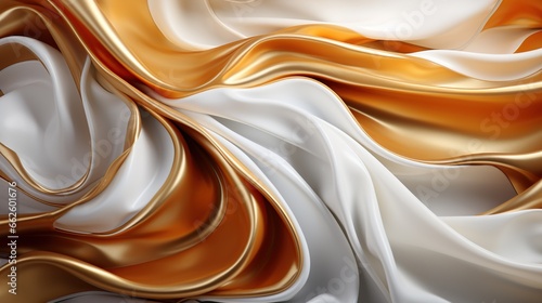 gold and white silk satin fabric