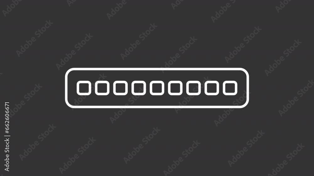 2D white simple thin line animation of bar loading icon, HD video with transparent background, seamless loop 4K video representing abstract loaders. 2D white simple thin line animation of bar loading icon, HD video with transparent background, seamless loop 4K video representing abstract loaders.